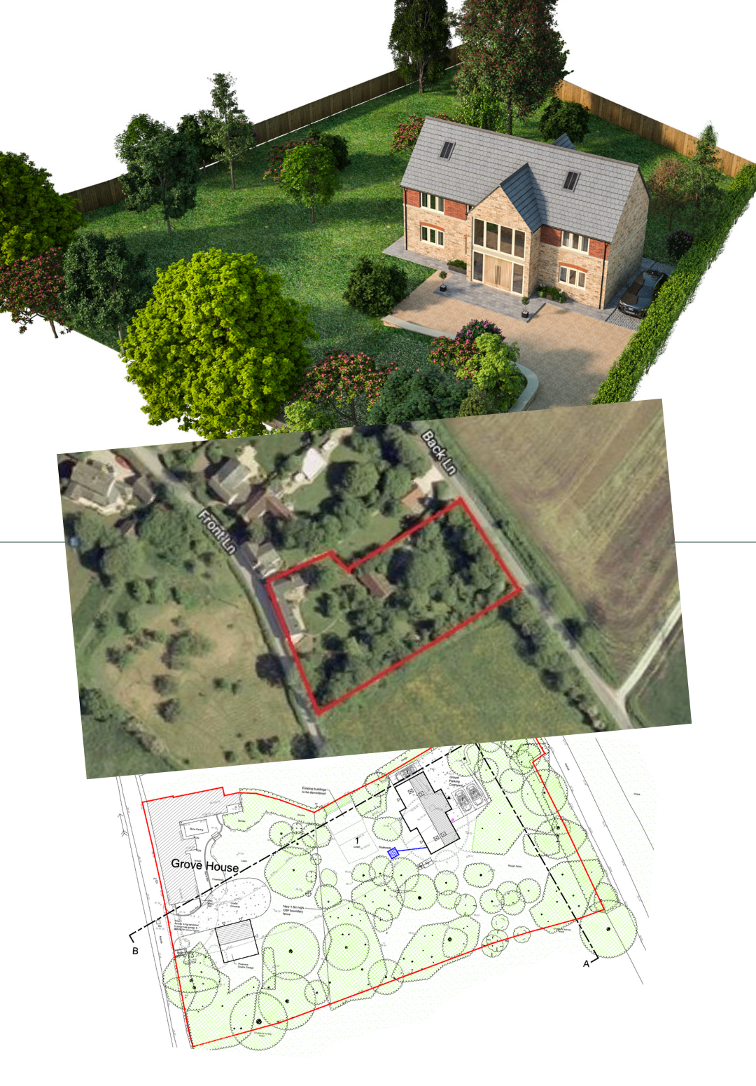 A garden with planning permission in the back garden in Swindon
